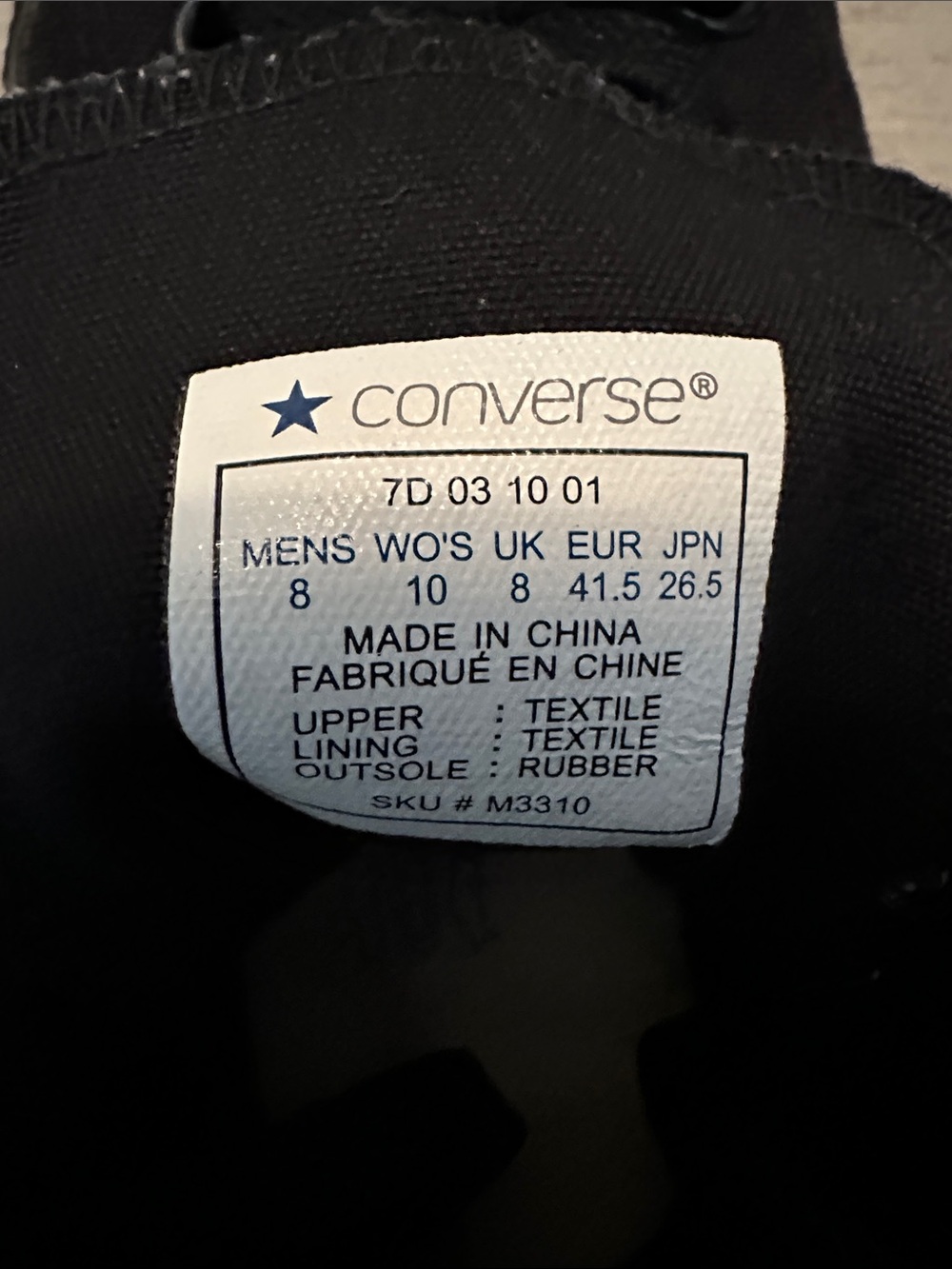 Converse Black High-Top Canvas Sneakers - Picture 7 of 8